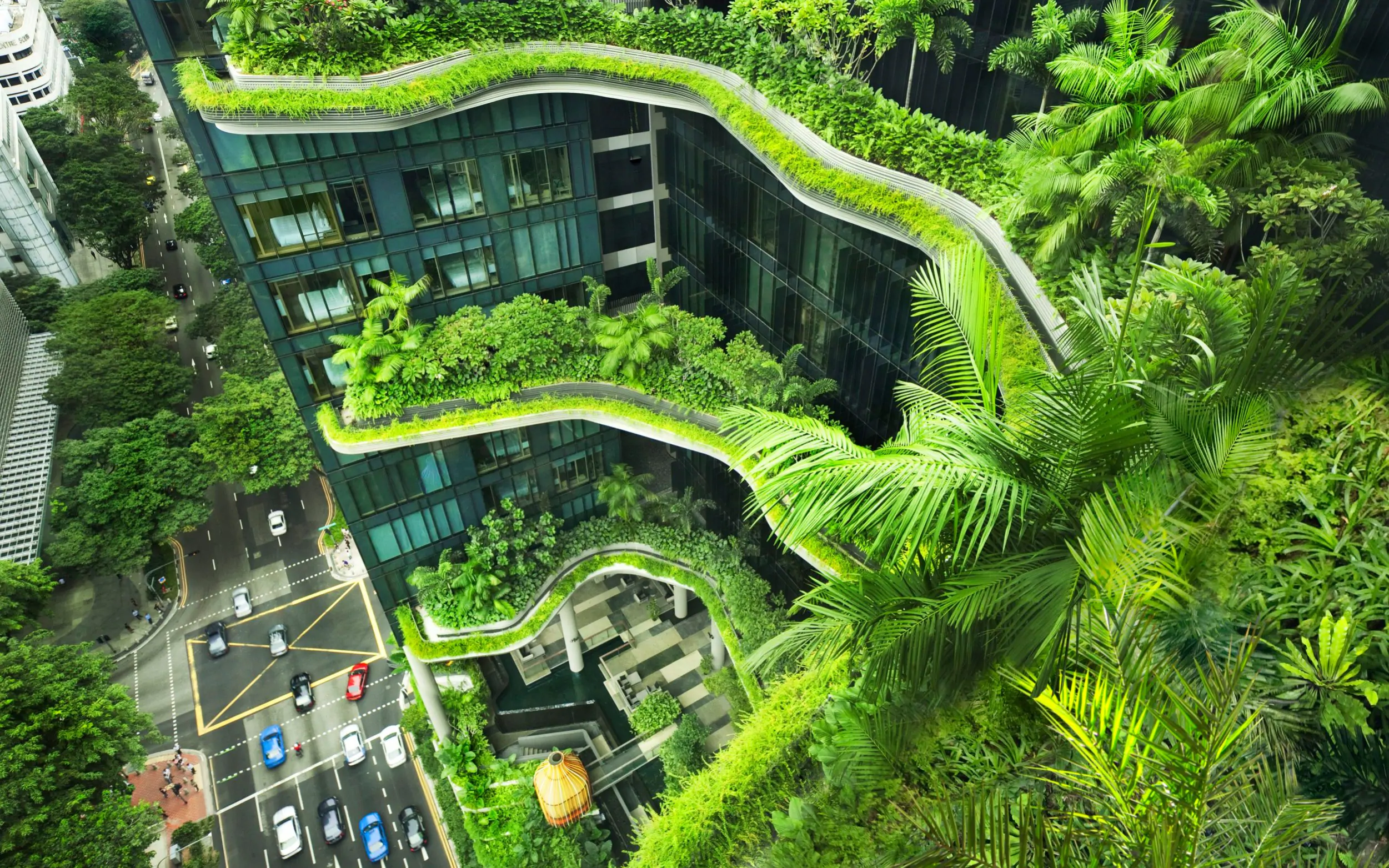 “Elevated Eden: Modern Living Surrounded by Greenery”